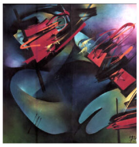 Improvisación III 1999 120 x 120 cm Oleo